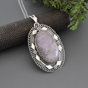 Pink Kunzite Mohave Ellipse Pendant